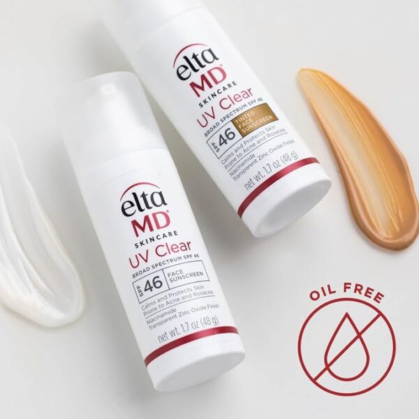 EltaMD UV Clear Facial Sunscreen SPF 46 - For Skin Types Prone To Acne, Rosacea & Hyperpigmentation 48g/1.7oz Cream - Image 2