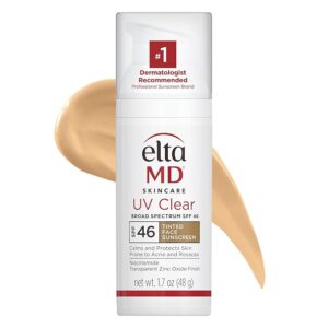 EltaMD UV Clear Facial Sunscreen SPF 46 - For Skin Types Prone To Acne, Rosacea & Hyperpigmentation